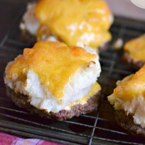 Mashed Potato Burger Stacks - Recipe photo by Shari Lynne