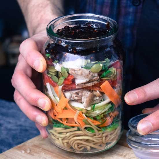 Sichuan Chicken Noodle Jar - Recipe photo by Mikey Bell