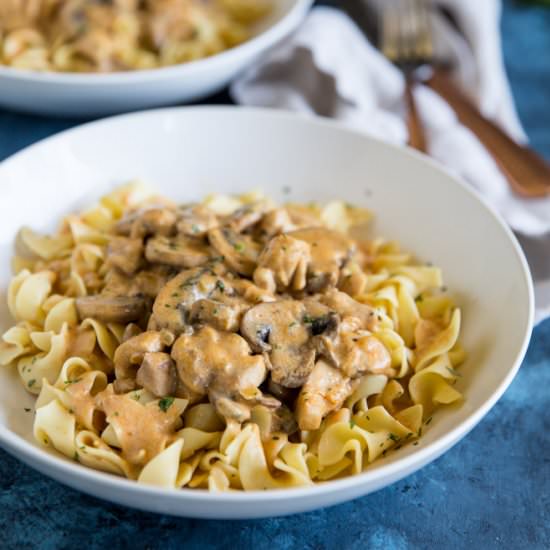 Chicken Mushroom Stroganoff - Recipe photo by culinaryhill