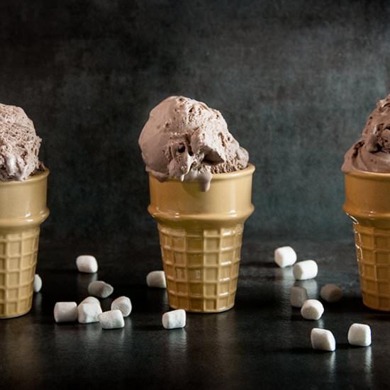 No Churn Hot Chocolate Ice Cream - Recipe photo by SeasonedSprinkles
