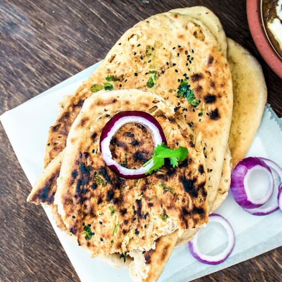 Indian Paneer Stuffed Naan - Recipe photo by Anu@MyGingerGarlicKitchen