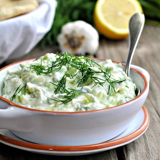 Tzatziki Sauce - Recipe photo by PinchandSwirl