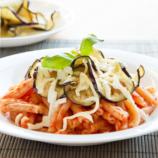 Eggplant Pasta Alla Norma - Recipe photo by ItalianRecipeBook