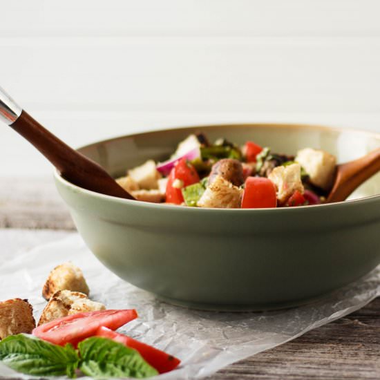 Summer Bounty Grilled Panzanella - Recipe photo by thegreybell