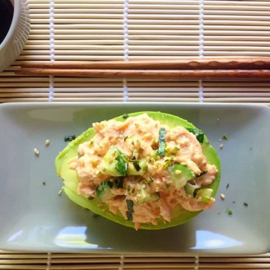 Spicy California Roll Stuff Avocado - Recipe photo by Theyummymuffin