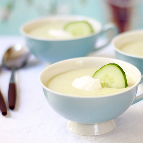 Cucumber Vichyssoise - Recipe photo by the good eats co