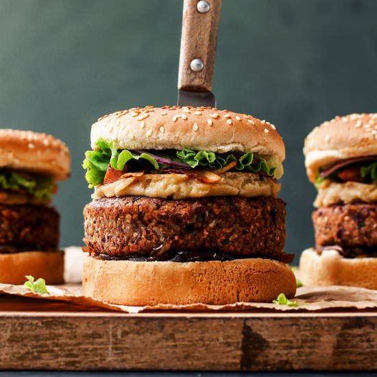 Vegan Pan-Seared "Foie Gras" Burger - Recipe photo by fullofplants