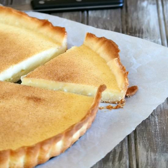 Milk Tart - Recipe photo by Woman Scribbles