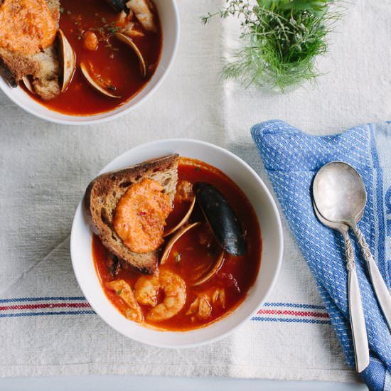 Julia Child's Bouillabaisse Recipe - Recipe photo by FamilyStyle Food