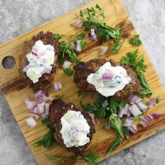 Lamb Kofta with Yogurt Sauce - Recipe photo by Fusion Craftiness