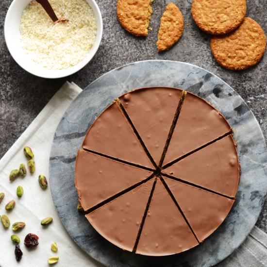 Cherry & Coconut Chocolate Tiffin - Recipe photo by Hannah Bond
