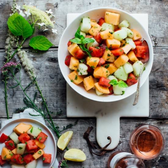 Melon and Mint Salad - Recipe photo by healthy seasonal recipes