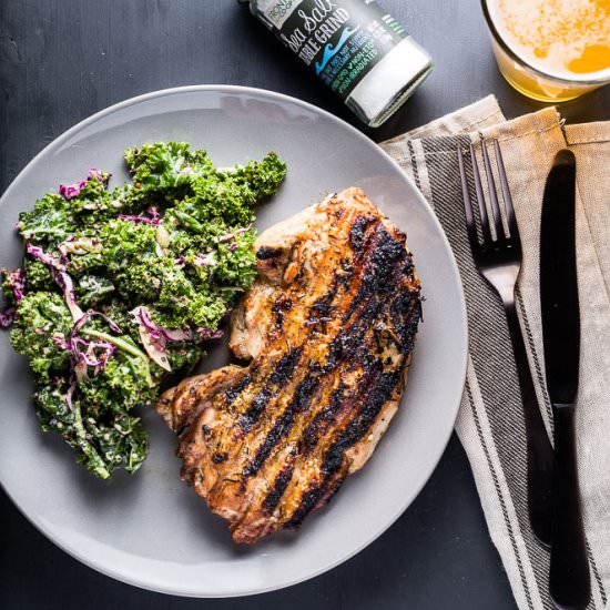 Rosemary Chicken Under a Brick - Recipe photo by saltpepperskillet