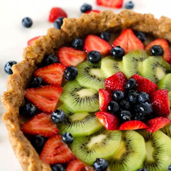 Mixed Fruit Tart with Glaze - Recipe photo by paleoscaleo