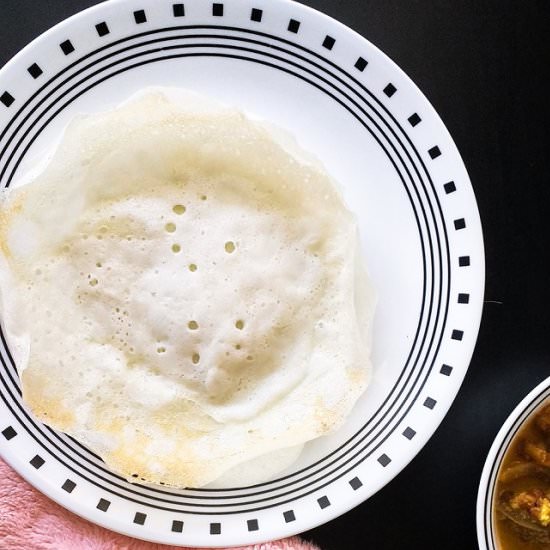 Yeast-free Appam/Kerala Crepe - Recipe photo by Lathiya