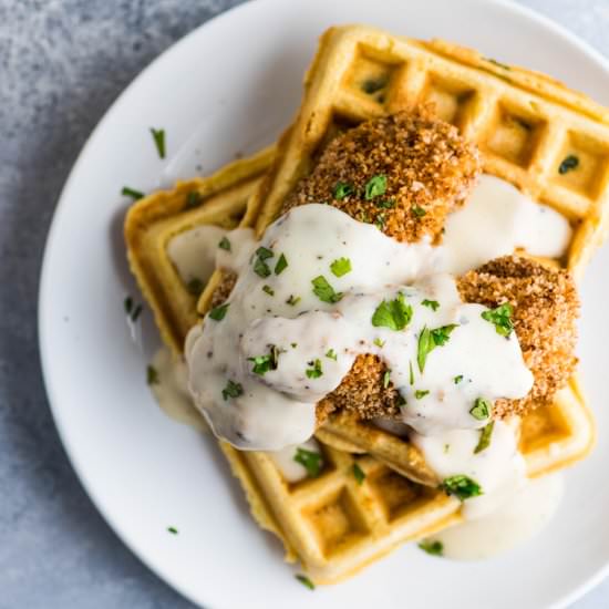 Jalapeno Cornbread Waffles - Recipe photo by isabeleats