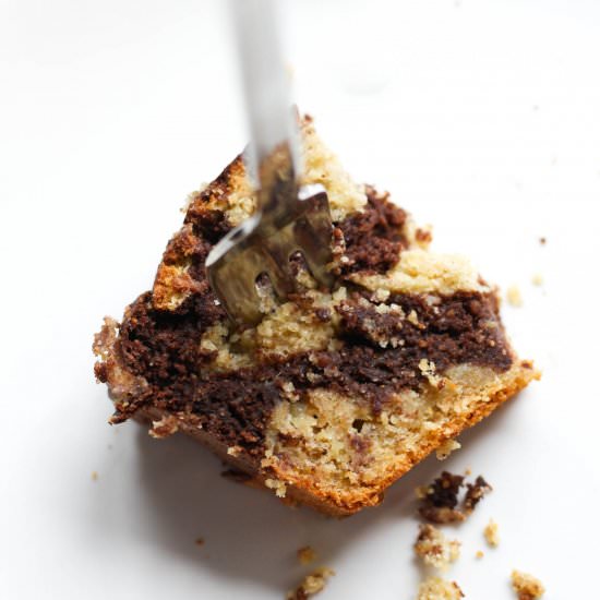 Marbled Banana Bread - Recipe photo by veggiejam