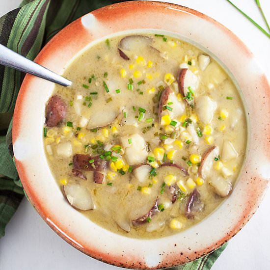 Thai-Style Potato and Corn Chowder - Recipe photo by therusticfoodie