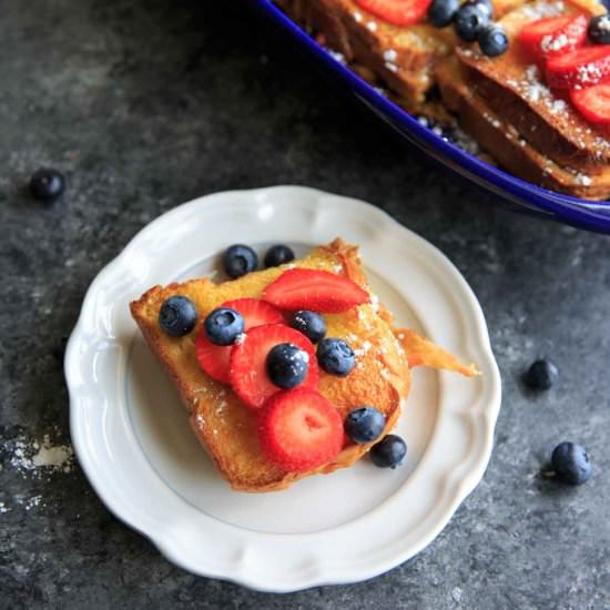 Summer Berry French Toast Casserole - Recipe photo by trialandeater