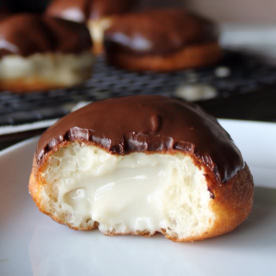 Vegan Boston Cream Doughnuts - Recipe photo by marystestkitchen