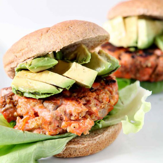 Classic Salmon Burgers - Recipe photo by thespeckledpalate