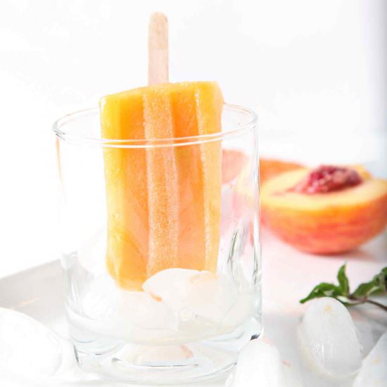 Peach Julep Popsicles - Recipe photo by thespeckledpalate