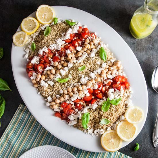Tomato Chickpea and Quinoa Salad - Recipe photo by SeasonedSprinkles