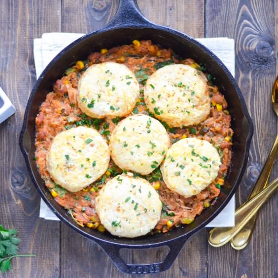 BBQ Pulled Chicken Pot Pie - Recipe photo by mymoderncookery