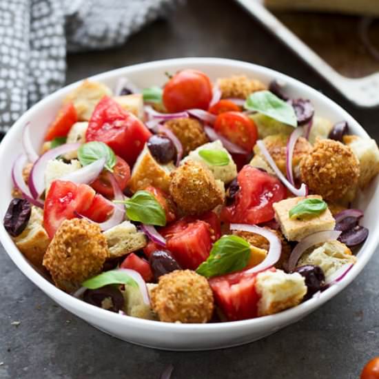 Greek Panzanella - Recipe photo by cookingforkeeps