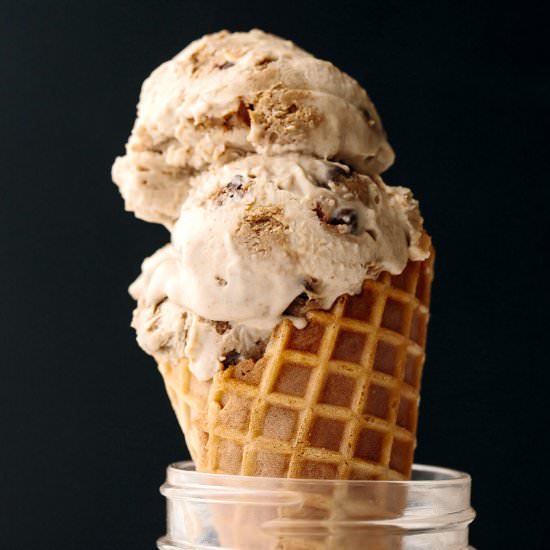 Vegan PB Cookie Dough Ice Cream - Recipe photo by BlissfulBasil