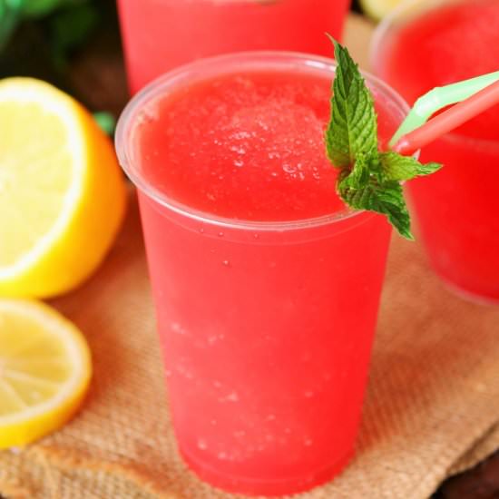 Kid-Friendly Watermelon Slush - Recipe photo by thekitchenismyplayground