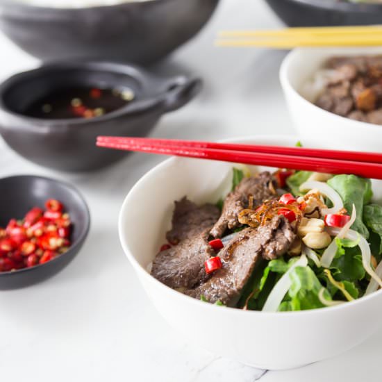 Vietnamese Beef Noodle Salad - Recipe photo by Ethnic Spoon