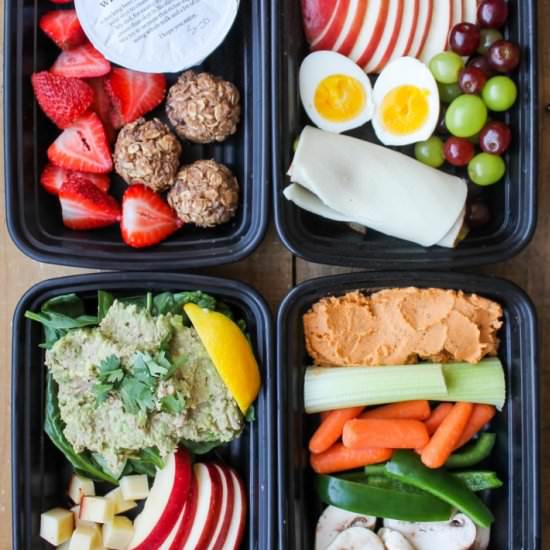 4 Healthy Snack Boxes - Recipe photo by jordansward