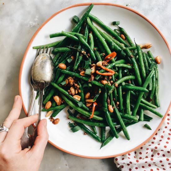 Szechuan and Peanut Green Beans - Recipe photo by thehealthyhunter