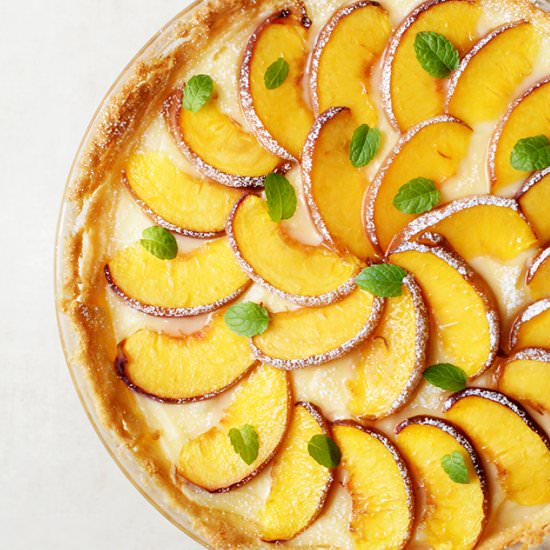 Tart with peaches - Recipe photo by FitSweet