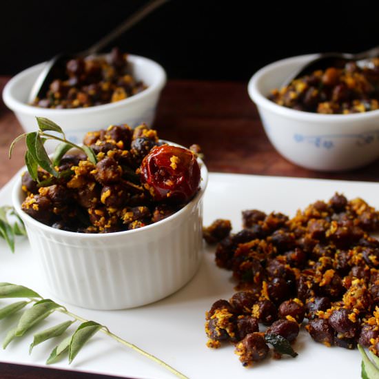 Black Chickpeas Sundal (stir fry) - Recipe photo by The Food Samaritan