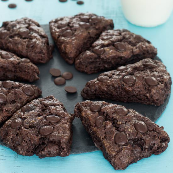 Double Chocolate Scones - Recipe photo by Home Cooking Adventure