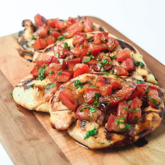Whole30 Bruschetta Grilled Chicken - Recipe photo by tastythin