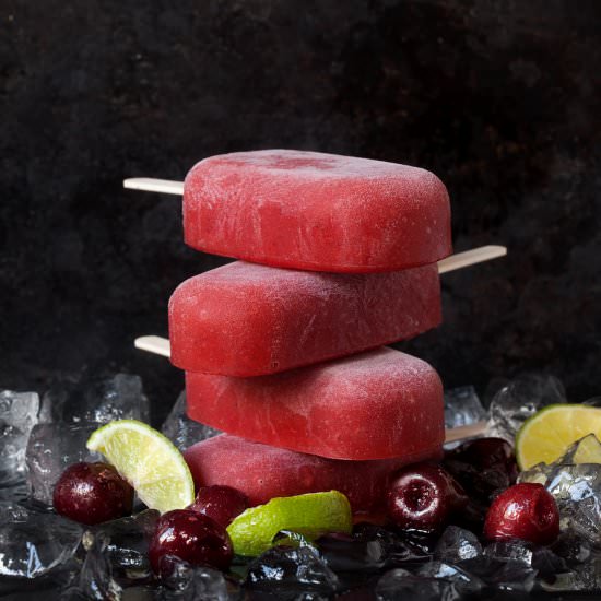 Healthy Mango Cherry Popsicles - Recipe photo by littlesugarsnaps
