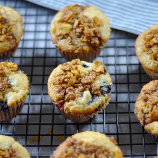 Blueberry Cornflake Muffins - Recipe photo by Thesweetandsourbaker