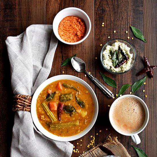 Sambar/Mixed Vegetable Lentil Stew - Recipe photo by pepperdelight
