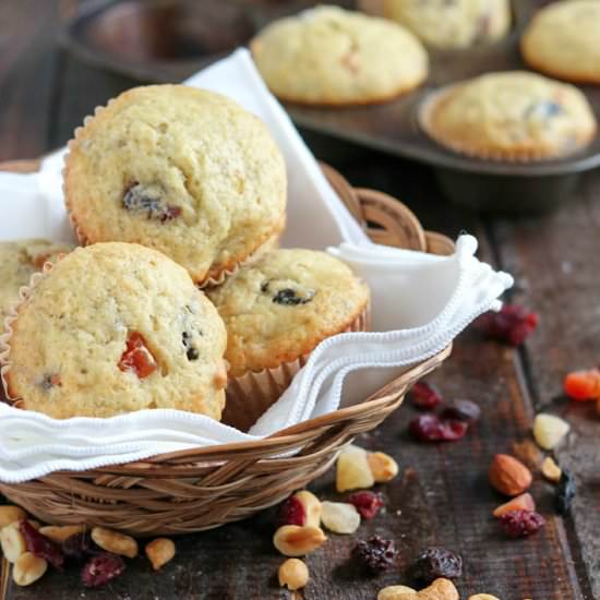 Tropical Trail Mix Muffins - Recipe photo by KyleeCooks