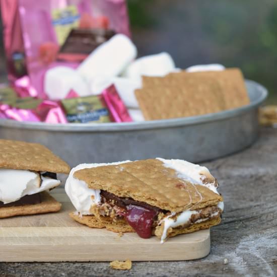 Raspberry S’mores - Recipe photo by SheSaved
