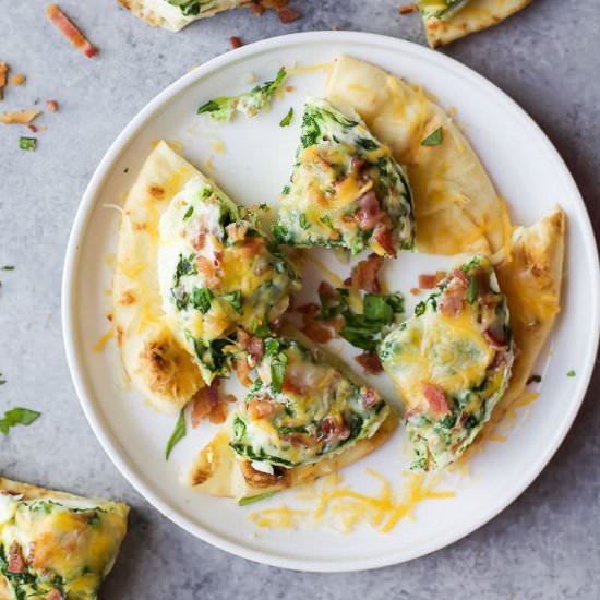 Bacon and Egg White Breakfast Pizza - Recipe photo by joyfulhealthyeats