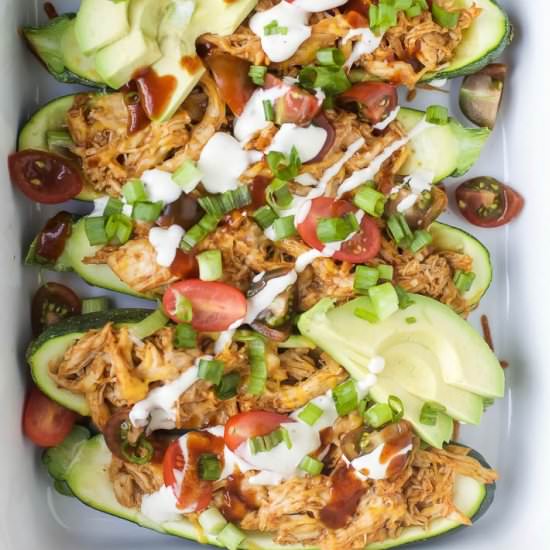 BBQ Chicken Zucchini Boats - Recipe photo by joyfulhealthyeats