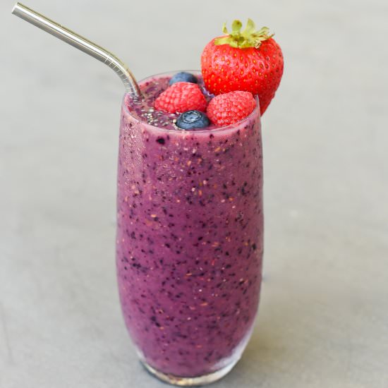 Immune Boosting Triple Berry Smoothie - Recipe photo by SouthernParm