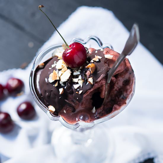 Cherry & Chocolate Frozen Yogurt - Recipe photo by gnom-gnom