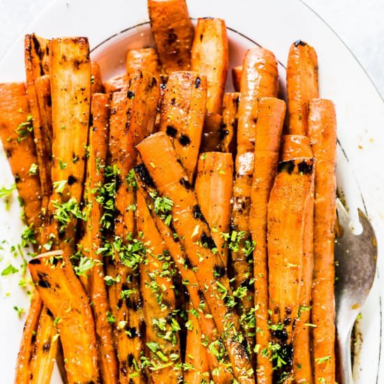 Grilled Maple Dijon Carrots - Recipe photo by The Endless Meal