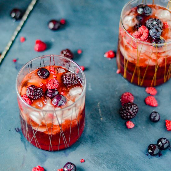 Mixed Berry Coconut Rum and Coke - Recipe photo by mymoderncookery