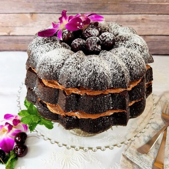 Dark Chocolate Cherry Bundt Cake - Recipe photo by Give it Some Thyme